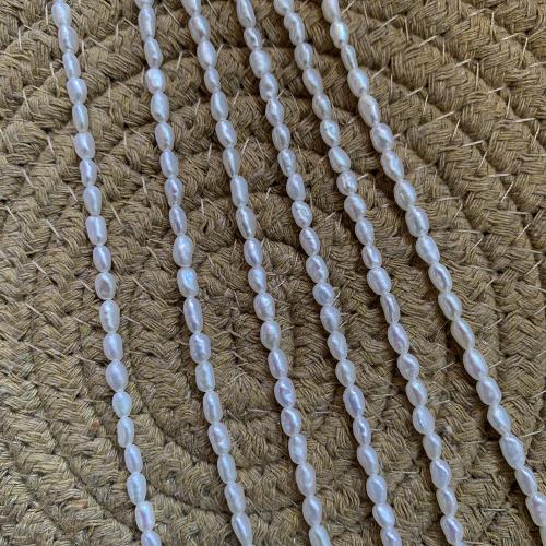 Cultured Rice Freshwater Pearl Beads DIY white .5mm Sold Per Approx 37 cm Strand