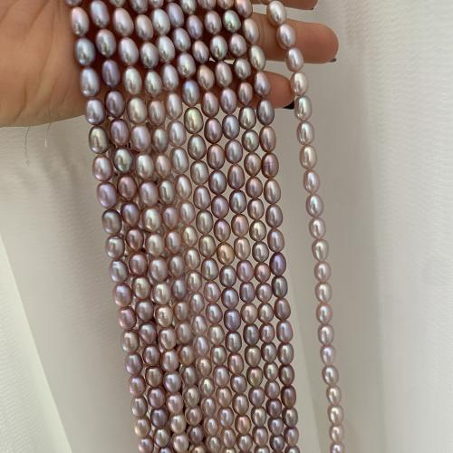 Cultured Rice Freshwater Pearl Beads DIY purple mm Sold Per Approx 38 cm Strand