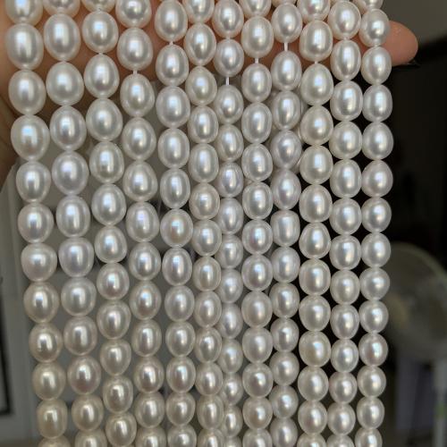 Cultured Rice Freshwater Pearl Beads DIY white .5-7mm Sold Per Approx 38 cm Strand