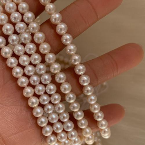 Natural Freshwater Pearl Loose Beads Slightly Round DIY light pink .5mm Sold Per Approx 38 cm Strand