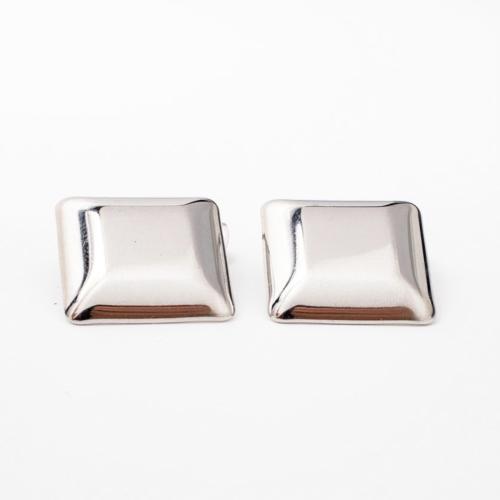 Stainless Steel Stud Earrings 304 Stainless Steel Rhombus Vacuum Ion Plating fashion jewelry & for woman Sold By Pair