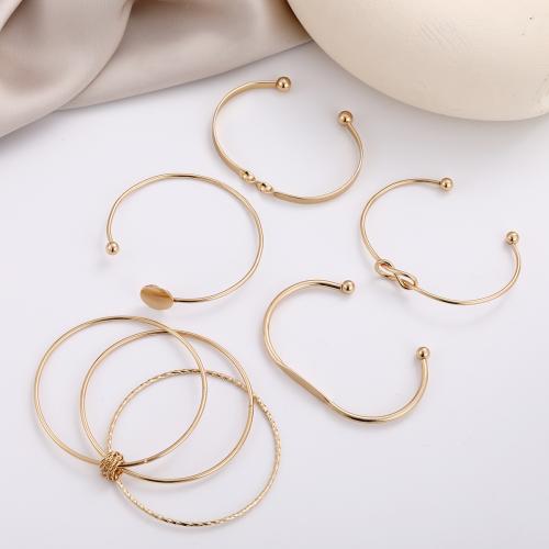 Lo zinco in lega Bangle Jewelry, lega in zinco, placcato, 5 pezzi & gioielli di moda & per la donna, nessuno, Venduto da set