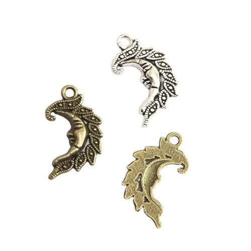 Zinc Alloy Moon Pendants plated DIY Sold By Bag