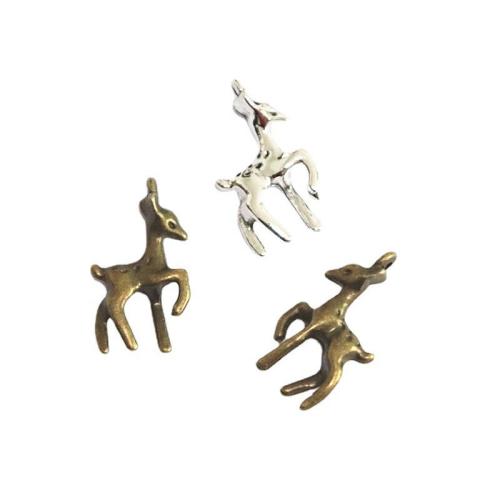 Zinc Alloy Animal Pendants Deer plated DIY Sold By Bag