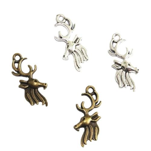 Zinc Alloy Animal Pendants Deer plated DIY Sold By Bag