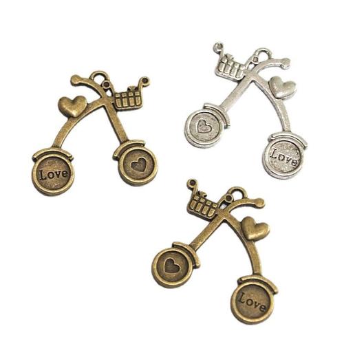 Zinc Alloy Pendants Bike plated DIY Sold By Bag