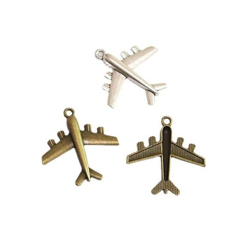 Zinc Alloy Pendler, Airplane, forgyldt, du kan DIY, flere farver til valg, 38x37.50mm, 20pc'er/Bag, Solgt af Bag