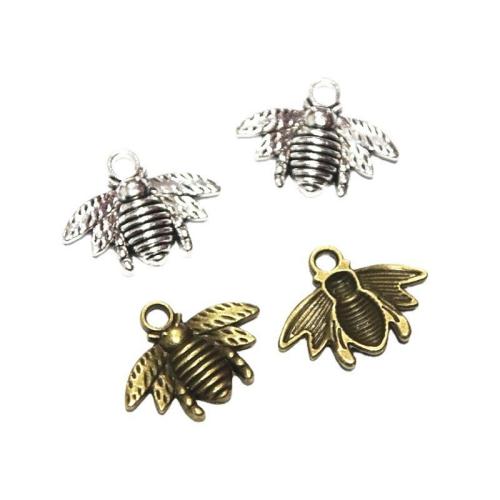 Zinc Alloy Animal Pendants Bee plated DIY Sold By Bag