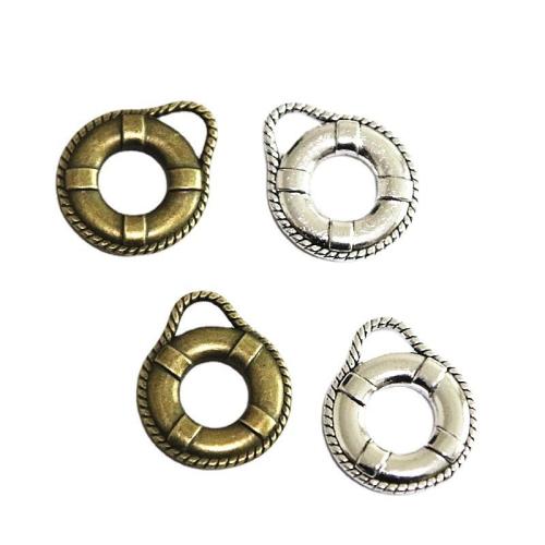 Zinc Alloy Pendants Life Ring plated DIY Sold By Bag