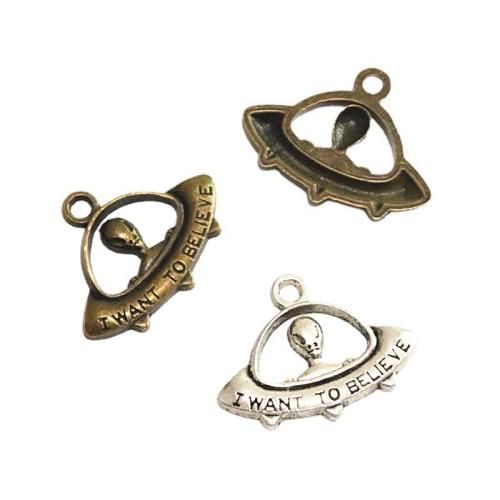 Zinc Alloy Pendants Saucer plated DIY Sold By Bag