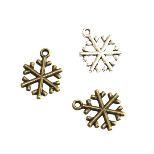 Zinc Alloy Pendants Snowflake plated DIY Sold By Bag