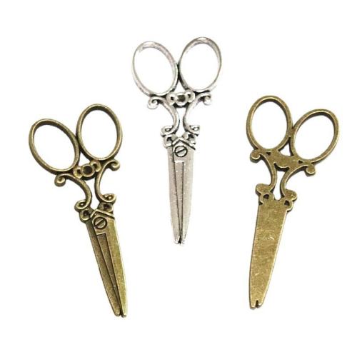 Zinc Alloy Scissors Pendants plated DIY Sold By Bag