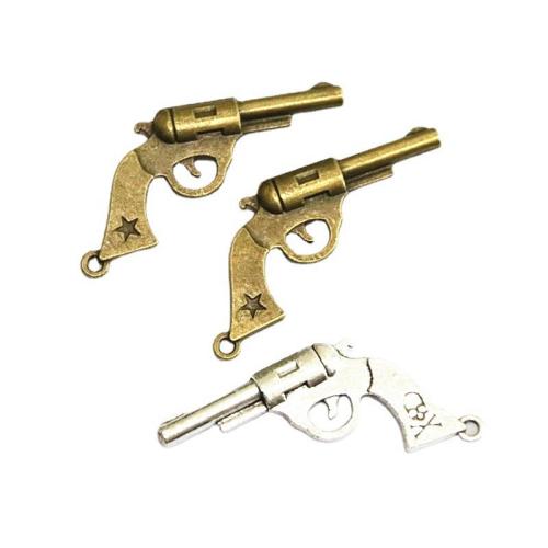 Zinc Alloy Gun Pendler, forgyldt, du kan DIY, flere farver til valg, 45x16mm, 60pc'er/Bag, Solgt af Bag