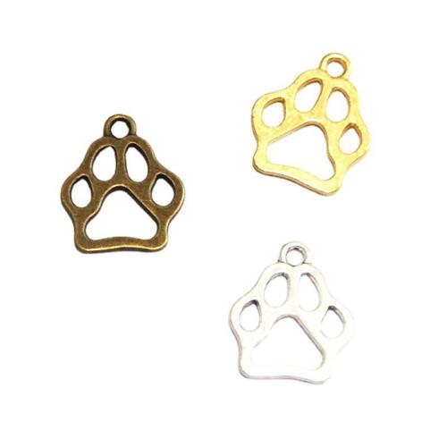 Zinklegering Hangers, Zinc Alloy, Bear Paw, plated, DIY, meer kleuren voor de keuze, 17x19mm, 100pC's/Bag, Verkocht door Bag