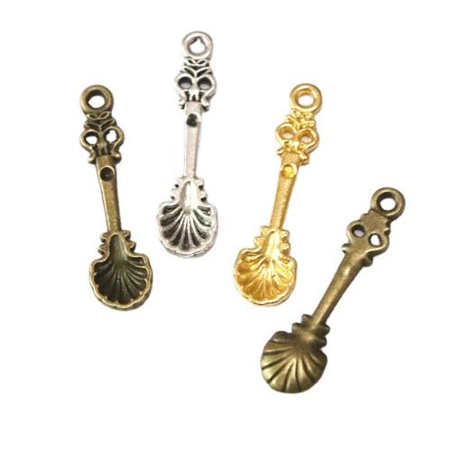 Zinc Alloy Pendants Spoon plated DIY Sold By Bag