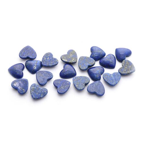 Cabochons gemstone, Lapis Lazuli, Croí, snasta, DIY, 9.70x10.80x3mm, Díolta De réir PC