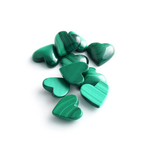 Cabochon in pietra, malachite, Cuore, lucido, DIY & formato differente per scelta, Venduto da PC