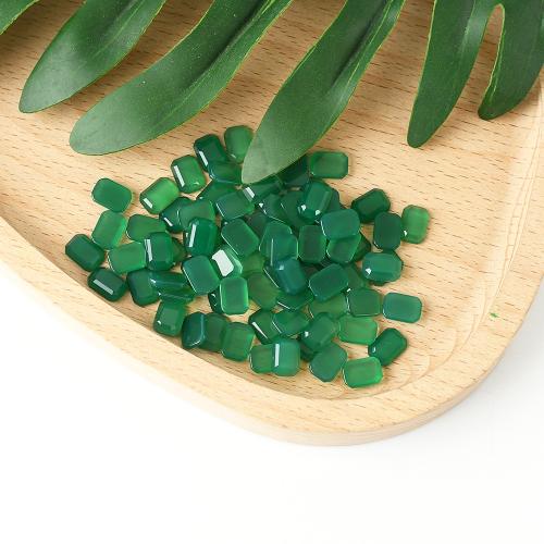 Agaat Cabochon, Groene Agaat, Geometrisch Patroon, gepolijst, DIY, 6.50x9x2.50mm, Verkocht door PC