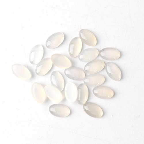 Pedras preciosas de cabochons , Branco Calcedônia, Olho de cavalo, polido, DIY & tamanho diferente para a escolha, vendido por PC