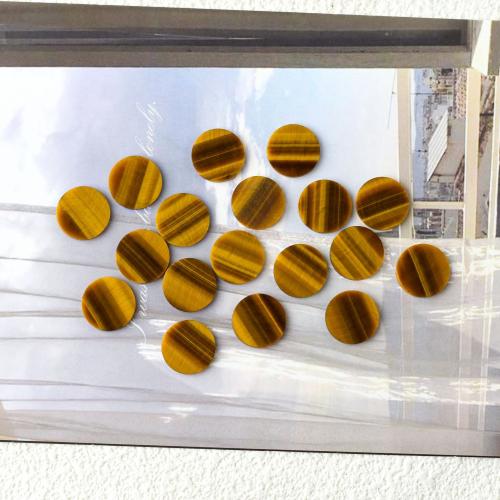 Natural Gemstone Cabochons Tiger Eye Flat Round polished DIY Sold By PC