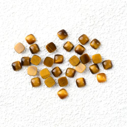 Natural Gemstone Cabochons Tiger Eye Cushion polished DIY 6mm Sold By PC