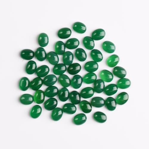 Achat Cabochon, Grüner Achat, oval, poliert, DIY & verschiedene Größen vorhanden, verkauft von PC