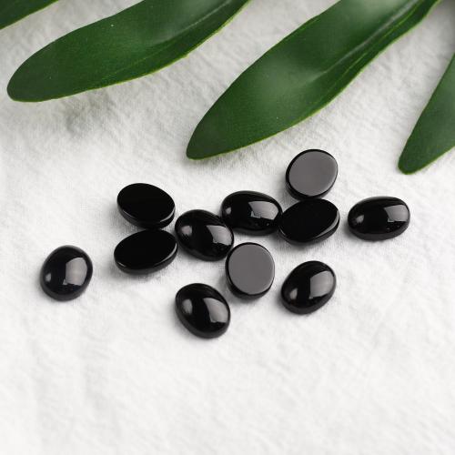 Agate Cabochon Black Agate Oval polished DIY Sold By PC