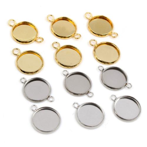 Stainless Steel Pendant Setting 304 Stainless Steel DIY 12mm Sold By Bag