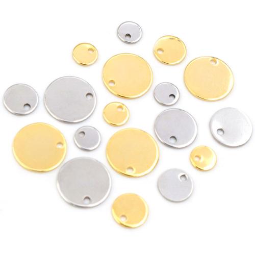 Stainless Steel Pendants 304 Stainless Steel Round DIY Sold By Bag