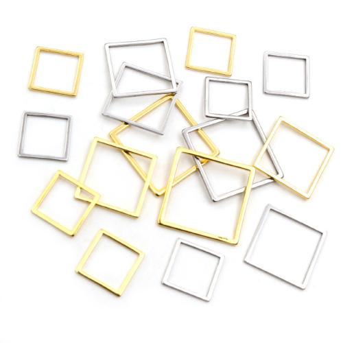 Stainless Steel Pendants 304 Stainless Steel Square DIY Sold By Bag