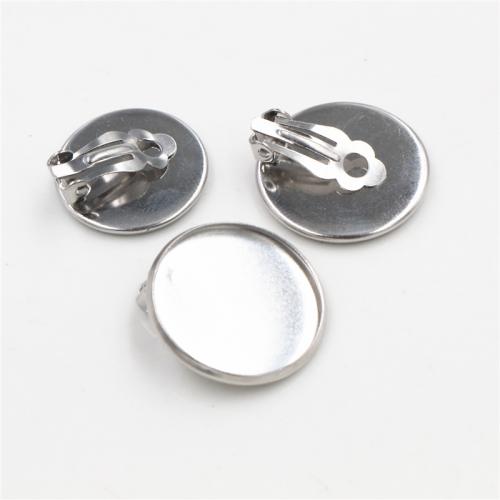 Stainless Steel Clip On Earring Finding 304 Stainless Steel DIY original color Sold By Bag