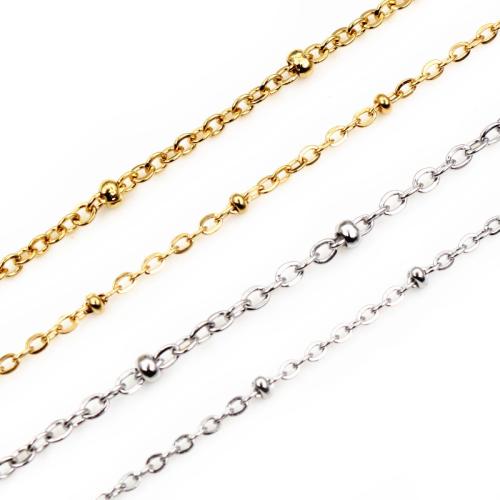 Stainless Steel Jewelry Chain 304 Stainless Steel DIY Sold By Bag