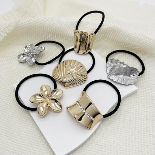 Ponytail Holder Zinc Alloy with Rubber Band & for woman Sold By PC