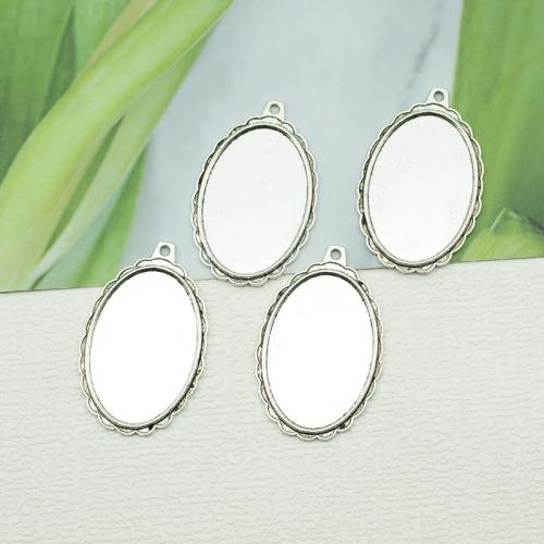 Zinc Alloy Pendant Cabochon Setting silver color plated DIY nickel lead & cadmium free Sold By Bag