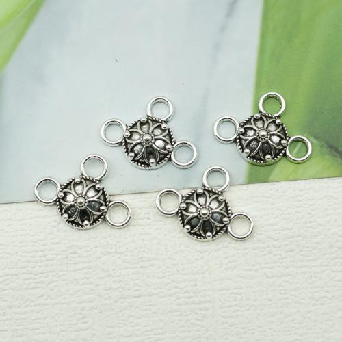 Zinc Alloy Connector silver color plated DIY & 1/2 loop nickel lead & cadmium free Sold By Bag