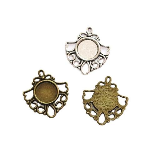 Zinc Alloy Pendant Cabochon Setting plated DIY 12mm Sold By Bag