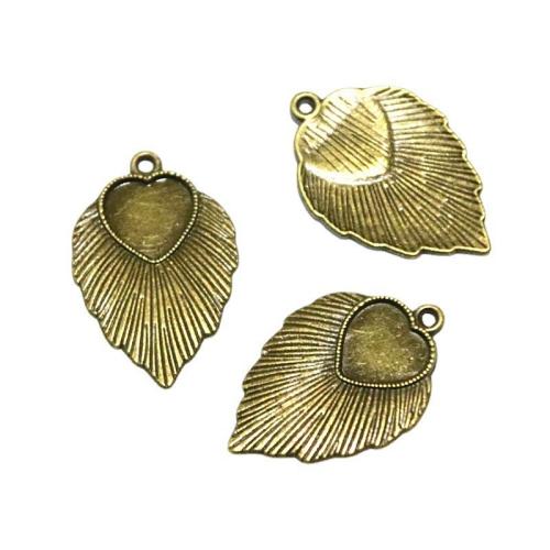 Liga de zinco Pendant Cabochon Ambiente, banho de cor bronze antigo, DIY, 10x10mm, 40PCs/Bag, vendido por Bag