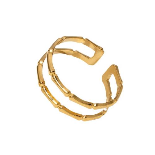 Titantium acciaio Anelli Cuff, Bambù, placcato, per la donna & cavo, nessuno, Misura:6-8, Venduto da PC