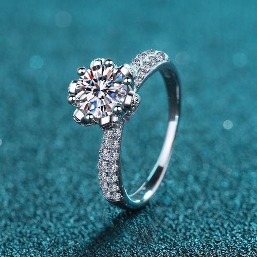 925 Sterling Silver Finger Ring Flower  & for woman US Ring .5-9 Sold By PC