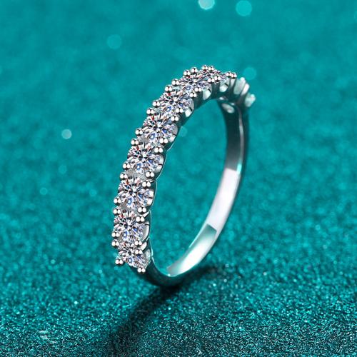 925 Sterling Silver Finger Ring with Moissanite  & for woman US Ring .5-9 Sold By PC