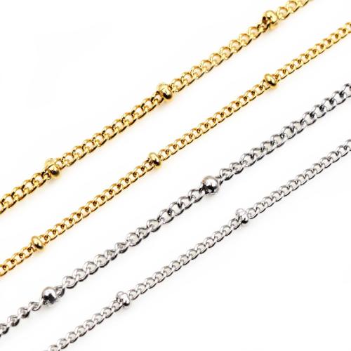 Stainless Steel Jewelry Chain 304 Stainless Steel DIY Sold By Bag