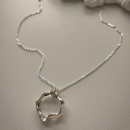 925 Sterling Silver Necklaces fashion jewelry & for woman Length Approx 45 cm Sold By PC