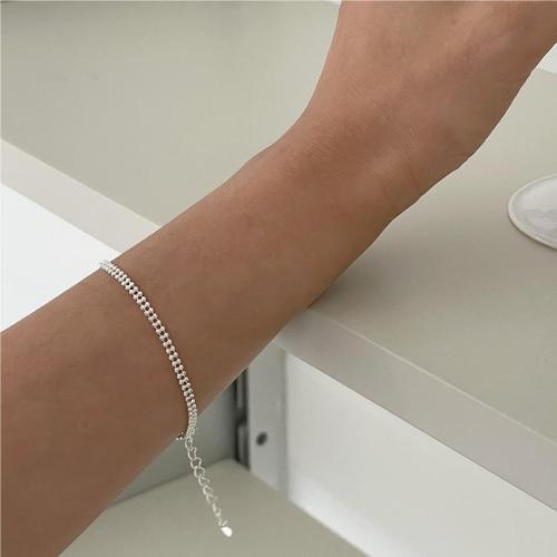 Argento Bracciali, 925 sterline d'argento, gioielli di moda & per la donna, Lunghezza Appross. 20 cm, Venduto da PC