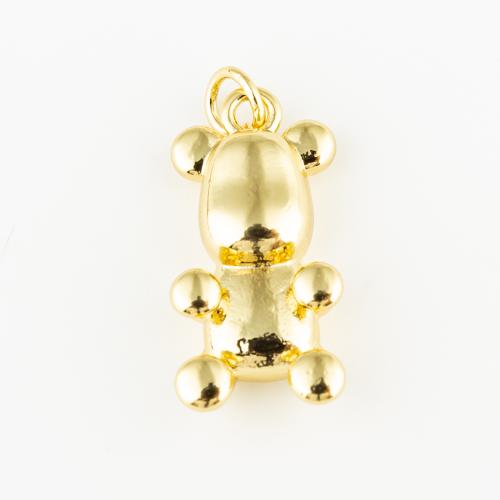 Brass Jewelry Pendants Bear fashion jewelry & Unisex golden Approx 3mm Sold By PC