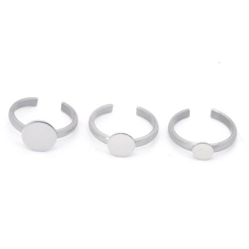 304 Stainless Steel Bezel Ring Base DIY original color Sold By PC