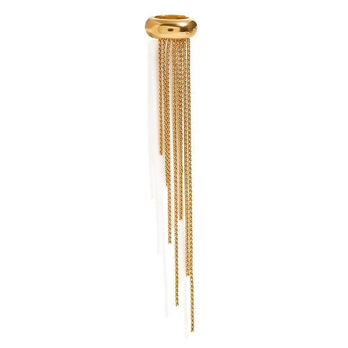 Mode-Fringe-Ohrringe, 304 Edelstahl, Modeschmuck & für Frau, goldfarben, 87.40x14.70mm, verkauft von PC