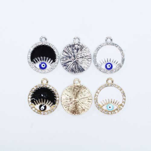 Zinc Alloy Enamel Pendants plated DIY & with rhinestone nickel lead & cadmium free Approx Sold By Bag