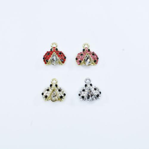 Zinc Alloy Rhinestone Pendants Insect plated DIY & with rhinestone nickel lead & cadmium free Approx Sold By Bag