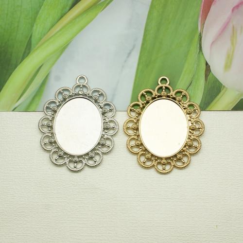 Zinc Alloy Pendant Cabochon Setting plated DIY nickel lead & cadmium free Sold By Bag