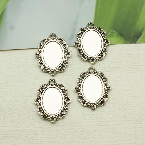 Zinc Alloy Pendant Cabochon Setting silver color plated DIY nickel lead & cadmium free Sold By Bag